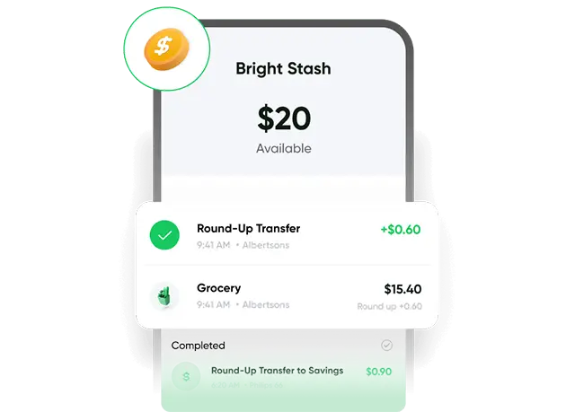 screenshot showing how bright round ups save money