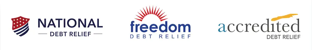 logos for top 3 debt settlement companies