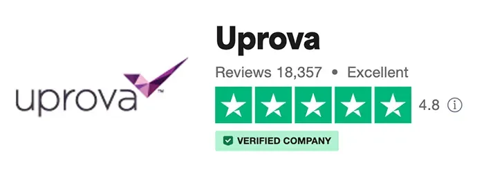 user reviews from trustpilot on uprova 4.8 stars