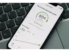 phone app displaying a great credit score